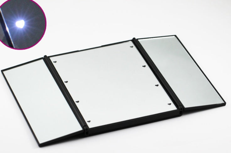 LED Tri-Fold Makeup Mirror with Lights – Portable Vanity Mirror"