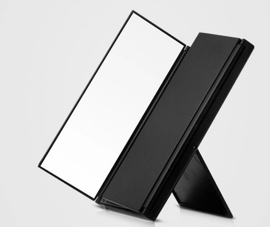 LED Tri-Fold Makeup Mirror with Lights – Portable Vanity Mirror"